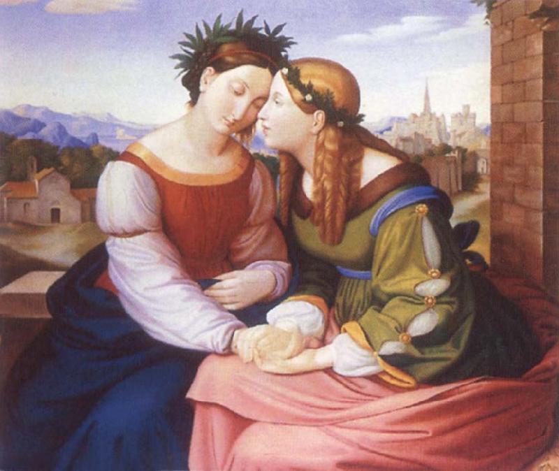 Friedrich overbeck Italia and Germania oil painting image